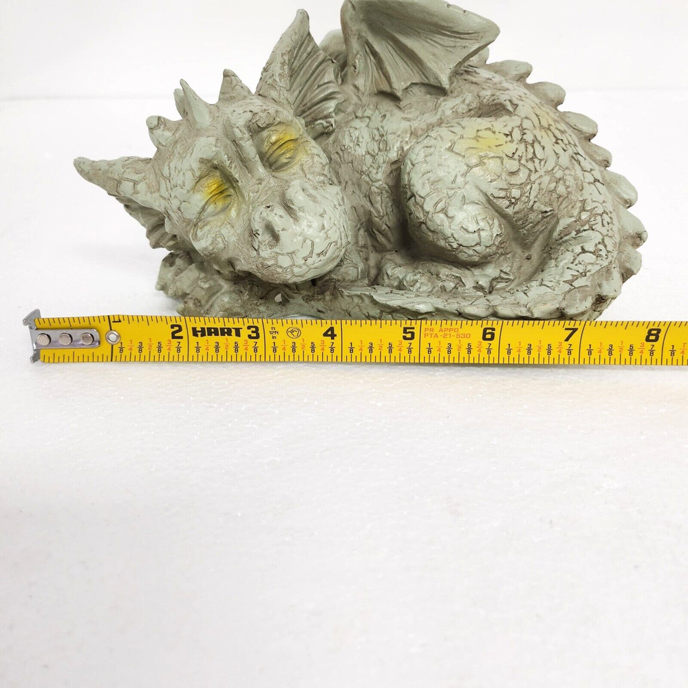 Sleeping Dragon Garden Outdoor Statue Adorable Mythical Creature Baby Sleeping - Picture 6 of 9